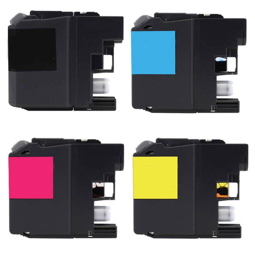 Compatible Brother LC203 Ink Cartridges XL 4-Pack - High Yield: 1 Black, 1 Cyan, 1 Magenta, 1 Yellow - Overstock Ink