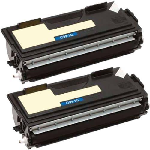 Compatible Brother TN-460 Cartridges 2-Pack - Black Toner - High Yield - Overstock Ink