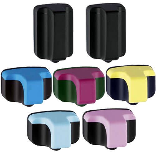 Replacement HP Ink Cartridge 02 Combo Pack 7 - 2 Black, 1 Cyan, 1 Magenta, 1 Yellow, 1 Light Cyan, 1 Light Magenta