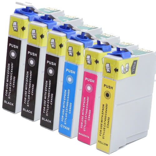 Remanufactured Epson 88 Cartridges Multipack of 6 - T088 Moderate Yield: 3 Black, 1 Cyan, 1 Magenta, 1 Yellow