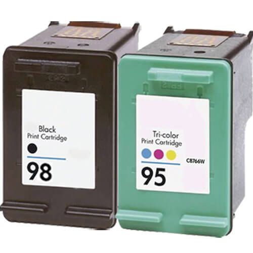 Replacement HP 98 and 95 Ink Cartridges 2-Pack - 1 x 95 Black and 1 x 98 Tri-color