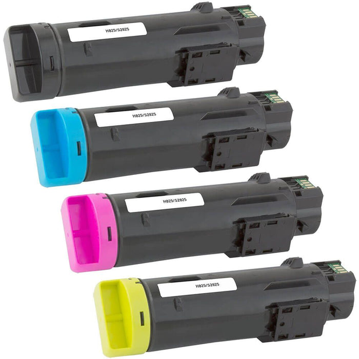 Replacement Dell S2825 Toner Cartridges - H825 4-Pack - Extra High Yield