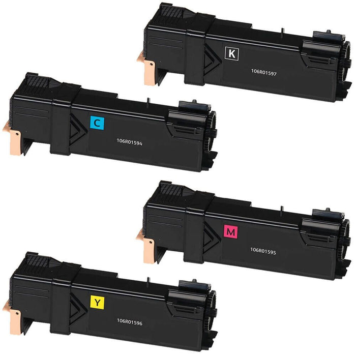 Replacement Xerox 6500 Toner Cartridges - 6500N/6505 4-Pack - High Yield: 1 Black, 1 Cyan, 1 Magenta, 1 Yellow