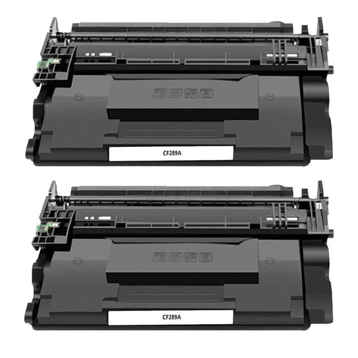 Replacement HP CF289A Black Toner Cartridges 2-Pack - 89A