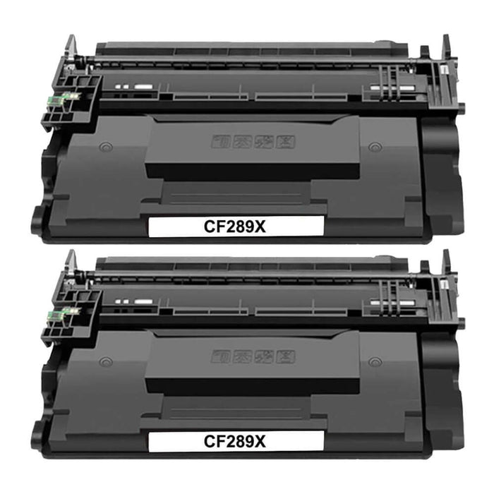 Replacement HP CF289X Black Toner Cartridges 2-Pack - 89X - High Yield