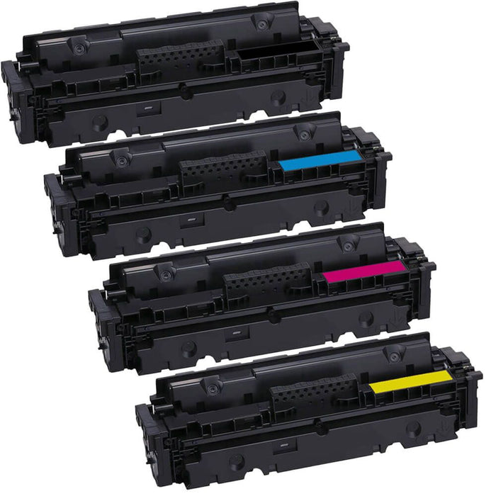 Replacement Canon 055H Toner Cartridge Set High Capacity 4-Pack: 1 Black, 1 Cyan, 1 Magenta, 1 Yellow