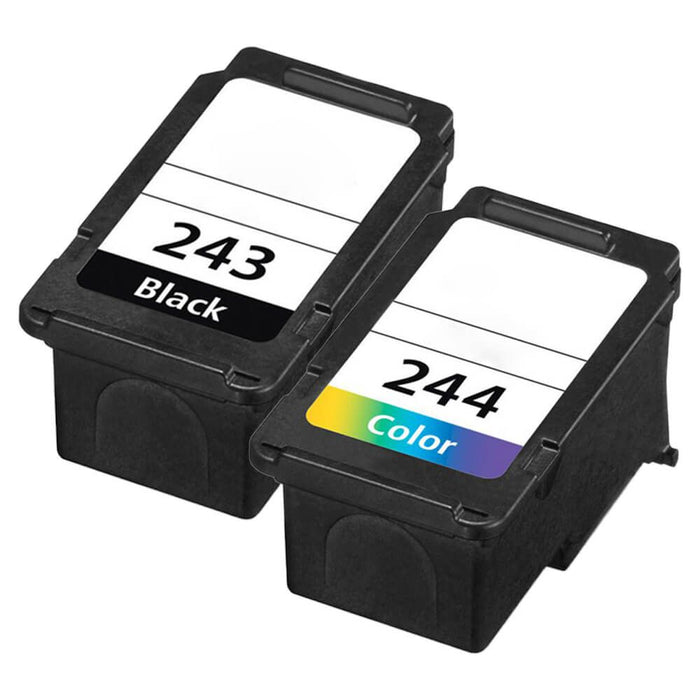 Replacement Canon 243 244 Ink Cartridges Value Pack of 2: 1 PG- 243 Black, 1 CL-244 Tri-color