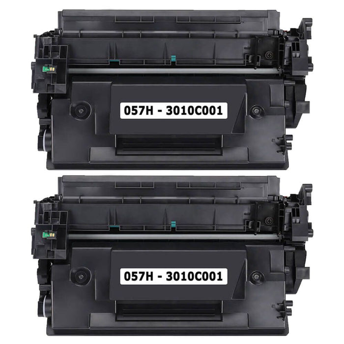 Replacement Canon Cartridge 057H Toner Combo Pack of 2 - 3010C001 High Yield  - Black