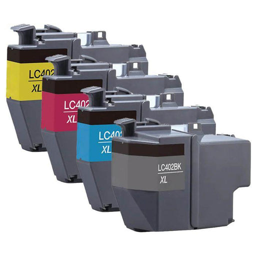 Compatible Brother Ink LC402XL Cartridges Combo Pack of 4 - High Yield: 1 Black, 1 Cyan, 1 Magenta, 1 Yellow - Overstock Ink