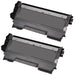 Compatible Brother Laser Printer Toner TN450X Cartridges 2-Pack - Black - Jumbo Yield - Overstock Ink