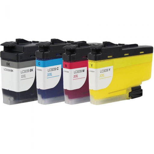 Compatible Brother LC-3039 Ink Cartridges Combo Pack of 4 - Ultra High Yield: 1 Black, 1 Cyan, 1 Magenta, 1 Yellow - Overstock Ink