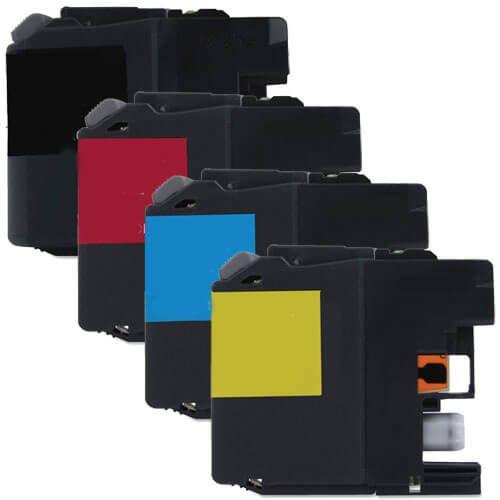 Compatible Brother LC103 XL Ink Cartridges 4-Pack - High Yield: 1 Black, 1 Cyan, 1 Magenta, 1 Yellow - Overstock Ink