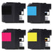 Compatible Brother LC203 Ink Cartridges XL 4-Pack - High Yield: 1 Black, 1 Cyan, 1 Magenta, 1 Yellow - Overstock Ink
