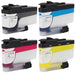 Compatible Brother LC3037 Combo Pack of 4 Ink Cartridges - Super High Yield: 1 Black, 1 Cyan, 1 Magenta, 1 Yellow - Overstock Ink