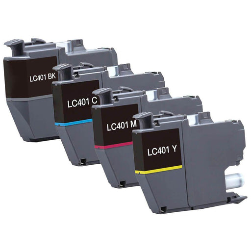 Compatible Brother LC401 Ink Cartridges Combo Pack of 4: 1 Black, 1 Cyan, 1 Magenta, 1 Yellow - Overstock Ink
