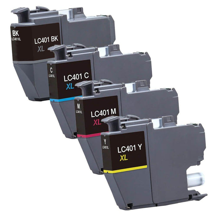 Compatible Brother LC401XL Ink Cartridges Combo Pack of 4: 1 Black, 1 Cyan, 1 Magenta, 1 Yellow - Overstock Ink
