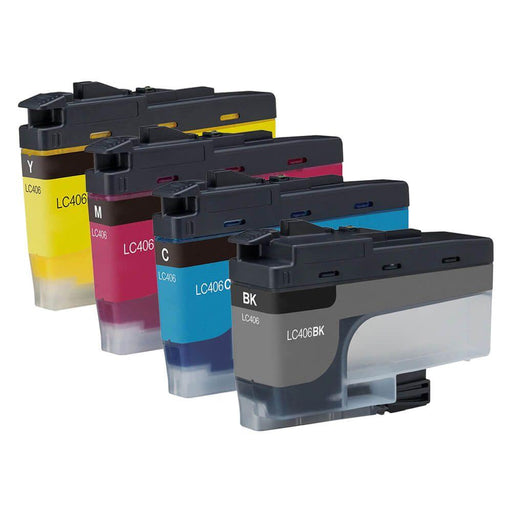 Compatible Brother LC406 Ink Cartridges Combo Pack of 4: 1 Black, 1 Cyan, 1 Magenta, 1 Yellow - Overstock Ink