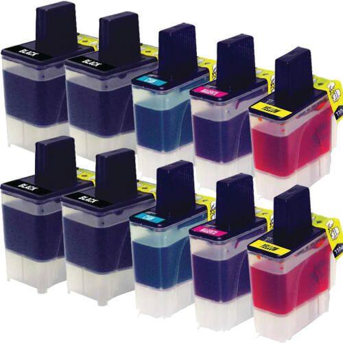 Compatible Brother Printer Ink LC41 Cartridges 10-Pack: 4 Black, 2 Cyan, 2 Magenta, 2 Yellow - Overstock Ink