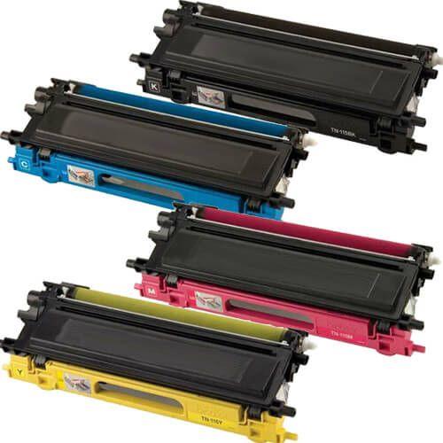 Compatible Brother TN115 Toner Cartridges 4-Pack - High Yield: 1 Black, 1 Cyan, 1 Magenta, 1 Yellow - Overstock Ink