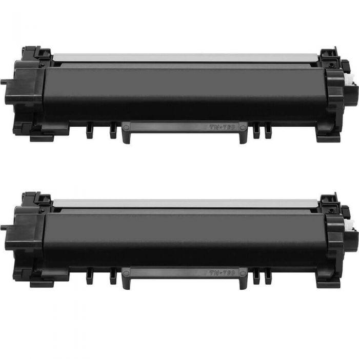 Compatible Brother TN760 2-Pack Toner Cartridges - Black - High Yield - Overstock Ink