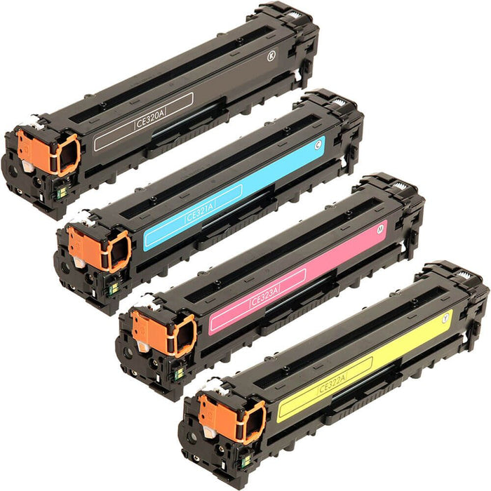 Replacement HP 128A Toner Bundle Pack of 4 Cartridges - 1 Black, 1 Cyan, 1 Magenta and 1 Yellow