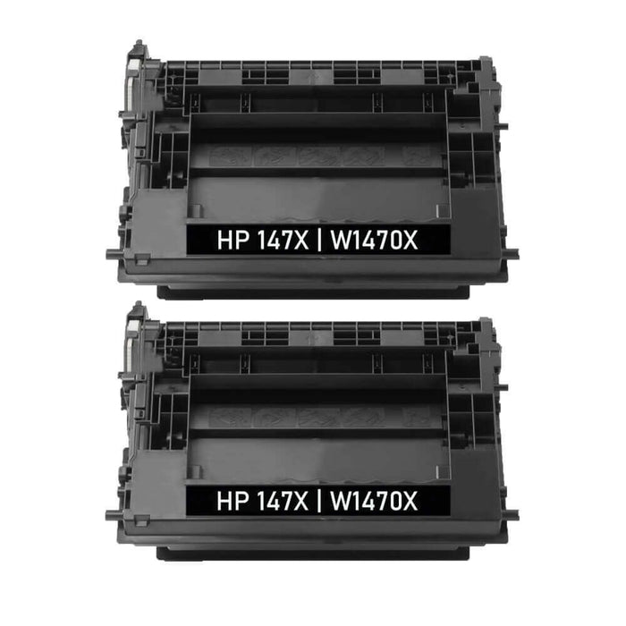 Replacement HP 147X Black Toner Cartridges 2-Pack - W1470X - High Yield