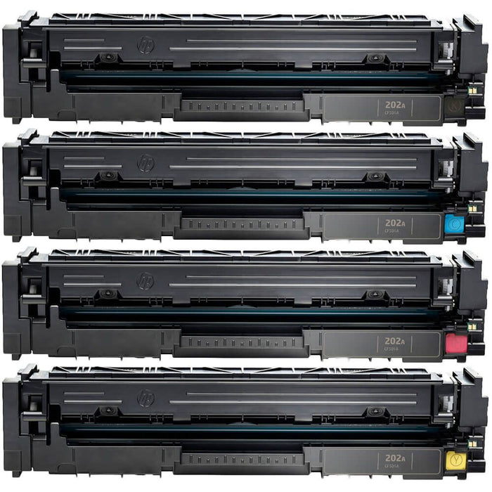 Replacement HP 202A Toner Cartridge Set of 4-Pack : 1 Black, 1 Cyan, 1 Magenta, 1 Yellow