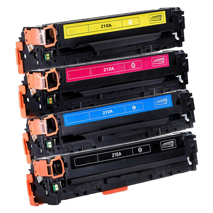 Replacement HP 210A Toner Cartridges Combo Pack of 4: 1 Black, 1 Cyan, 1 Magenta, 1 Yellow