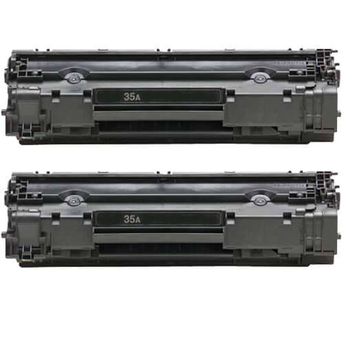 Replacement HP 35A Black Toner Cartridges - CB435A 2-Pack