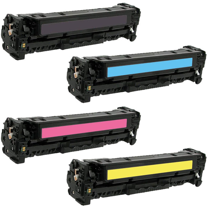 Replacement HP 410X Toner Cartridge Set of 4-Pack - High Yield: 1 Black, 1 Cyan, 1 Magenta, 1 Yellow