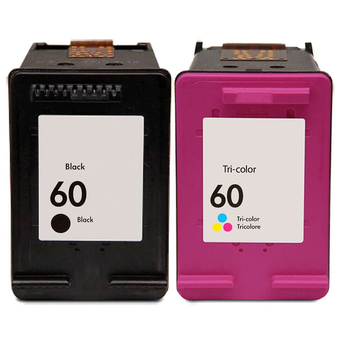 Replacement HP 60 Ink Cartridge Combo Pack Color and Black 2-Pack