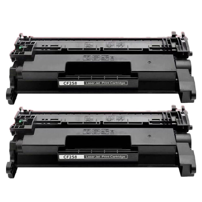 Replacement HP LaserJet 58A Toner Cartridges 2-Pack -   CF258A - Black