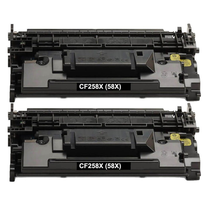 Replacement HP 58X Toner Cartridges 2 Pack - CF258X Black - High Yield