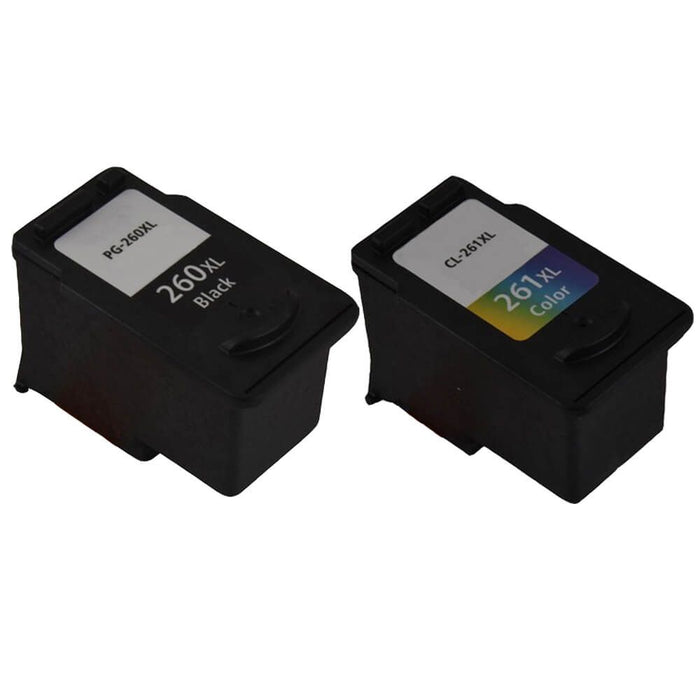 Replacement Canon Ink 260 261 XL Cartridges 2-Pack - High Yield: 1 Black, 1 Tricolor