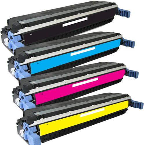 Replacement HP 645A Toner Cartridges 4-Pack - 1 Black, 1 Cyan, 1 Magenta, 1 Yellow