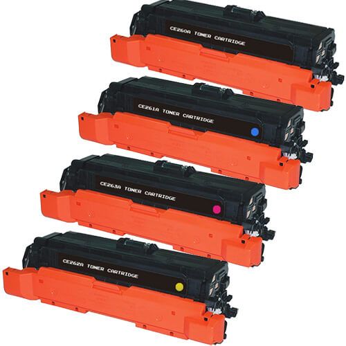 Replacement HP 647A Black & HP 648A Color Toner Combo 4 - 1 x 647A Black and 1 x 648A Cyan, 1 x Magenta, 1 x Yellow