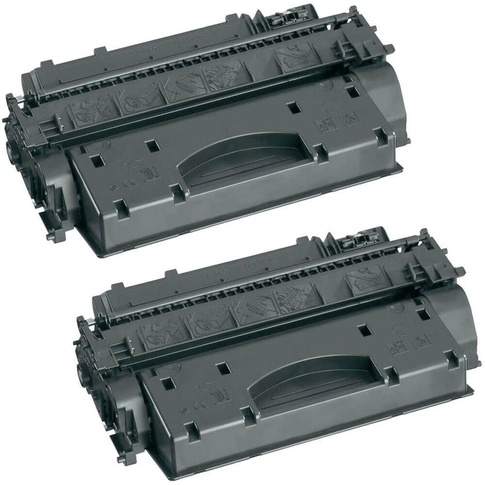 Replacement HP CE505X 05X Black Toner Cartridges Combo Pack of 2 - High Yield