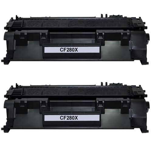 Replacement HP CF280X Toner Black Cartridges - 80X 2-Pack - High Yield