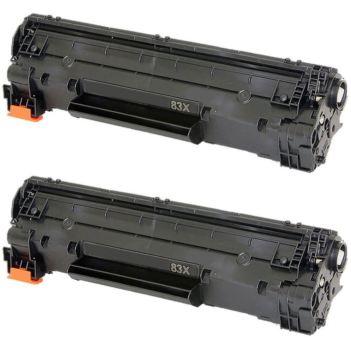 Replacement HP 83X Toner Cartridges Black - CF283X 2-Pack - High Yield