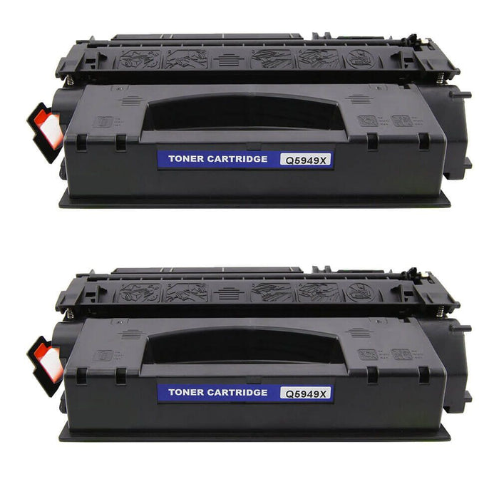 Replacement HP Q5949X 49X Dual Pack Black Toner Cartridges - High Yield